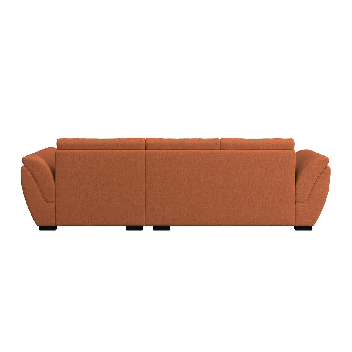 ECKSOFA Terracotta  - Terracotta/Schwarz, Konventionell, Textil (278/187cm) - MID.YOU