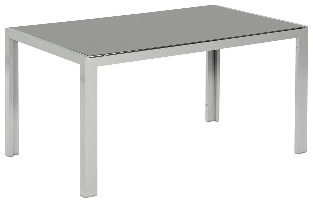 GARTENSET Aluminium  - Silberfarben/Braun, MODERN, Textil/Metall - Gardenson