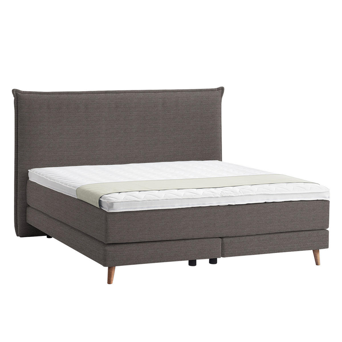 BOXSPRINGBETT 180/200 cm  in Braun  - Eichefarben/Braun, Design, Holzwerkstoff/Textil (180/200cm) - home24