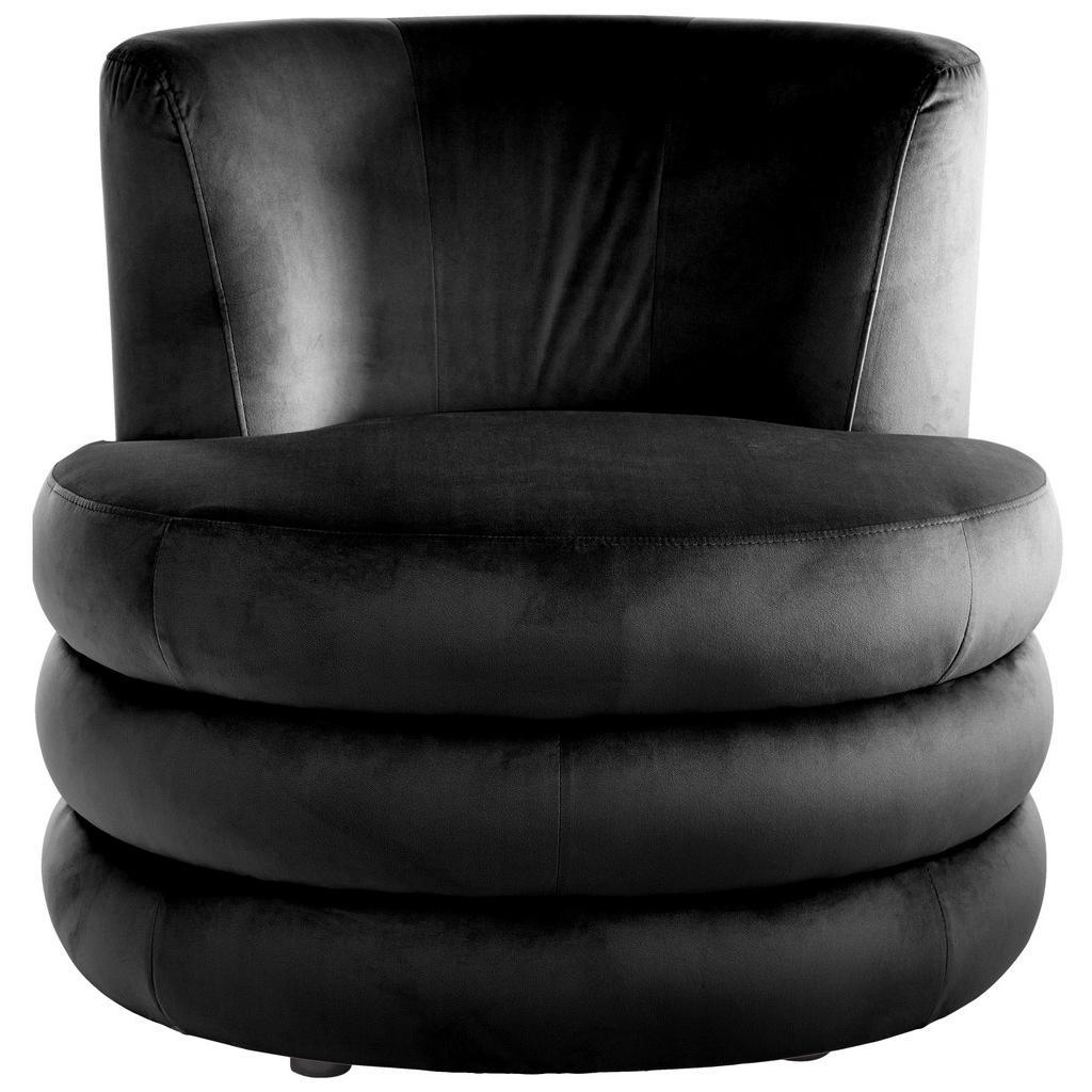 Thumbnail - Livetastic Designsessel Magari, Schwarz, Textil, 90x82x85 cm, Made in EU, Wohnzimmer, Sessel, Polstersessel