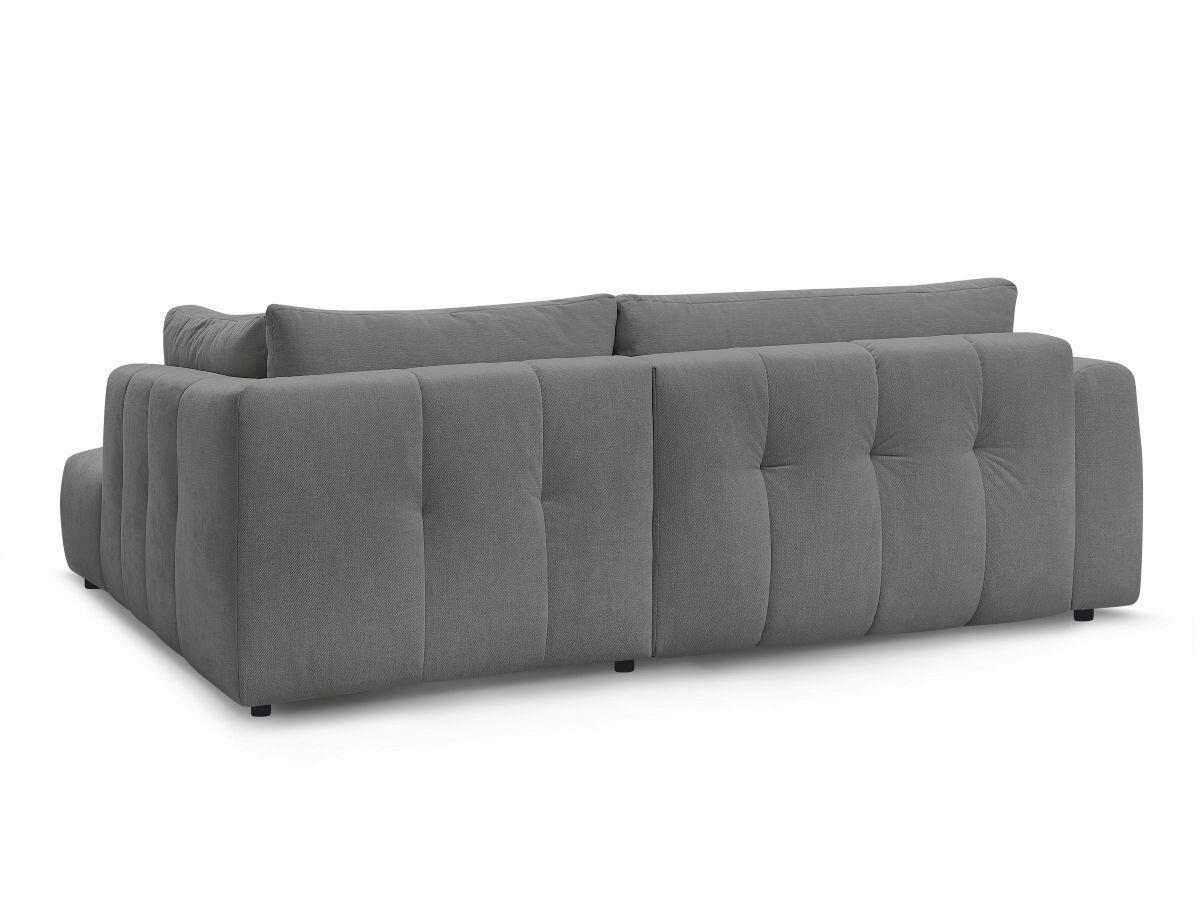 ECKSCHLAFSOFA FUJI Leinenoptik Dunkelgrau  inkl.  - Dunkelgrau/Schwarz, MODERN, Kunststoff/Textil (282/204cm)