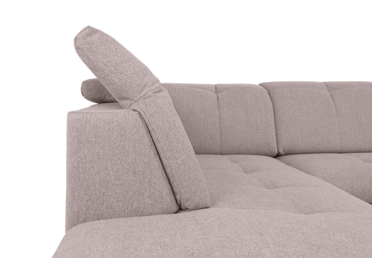 WOHNLANDSCHAFT - Taupe/Grau, Design, Textil/Metall (215/328/173cm) - MID.YOU