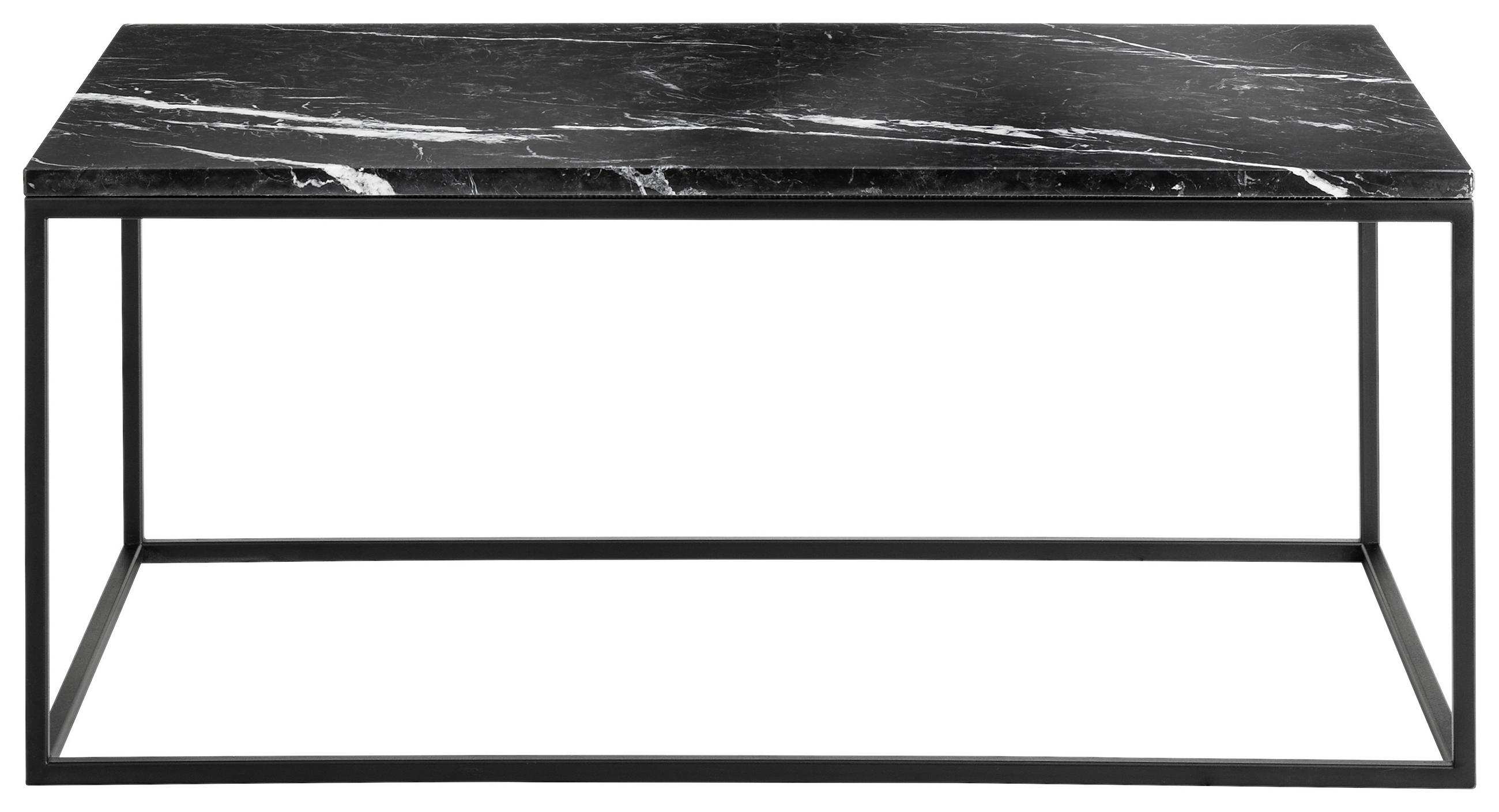 COUCHTISCH in Stein 100/60/42,5 cm  - Schwarz, Design, Stein/Metall (100/60/42,5cm) - Johann Jakob