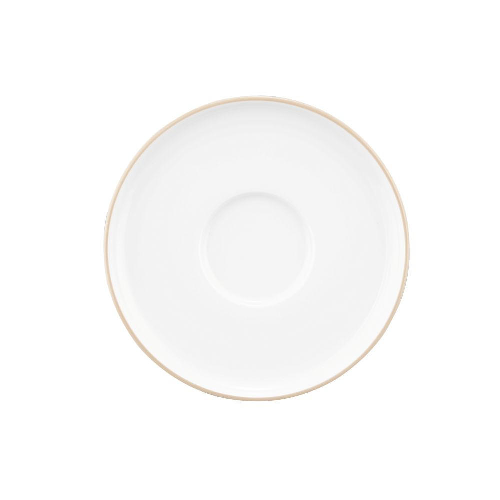 UNTERTASSE Sento Home Pure Lines 16 cm  - Beige/Weiß, KONVENTIONELL, Keramik (16cm) - Seltmann Weiden