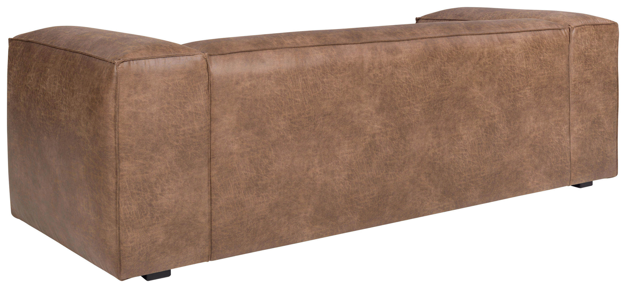 2,5-SITZER beschichtet Braun  - Schwarz/Braun, Design, Holz/Textil (235/73/99cm)