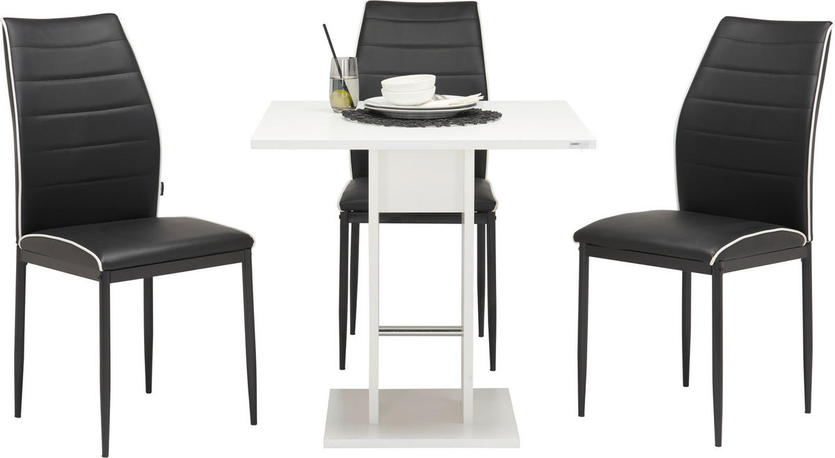 JEDÁLENSKÝ STÔL, biela, 75/75/74 cm - biela, Konventionell, kompozitné drevo (75/75/74cm) - Carryhome
