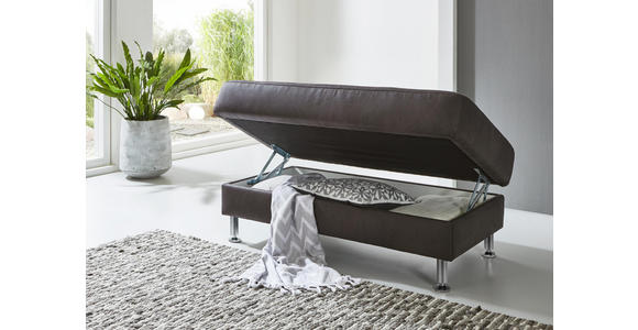 WOHNLANDSCHAFT in Textil Anthrazit - Anthrazit/Alufarben, Design, Textil/Metall (242/275cm) - Dieter Knoll
