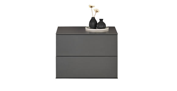 KOMMODE , 60/44/50 cm, 2 Schublade(n)  - Anthrazit, Design, Holzwerkstoff (60/44/50cm) - Dieter Knoll