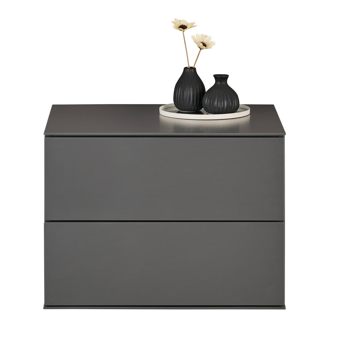 KOMMODE , 60/44/50 cm, 2 Schublade(n)  - Anthrazit, Design, Holzwerkstoff (60/44/50cm) - Dieter Knoll