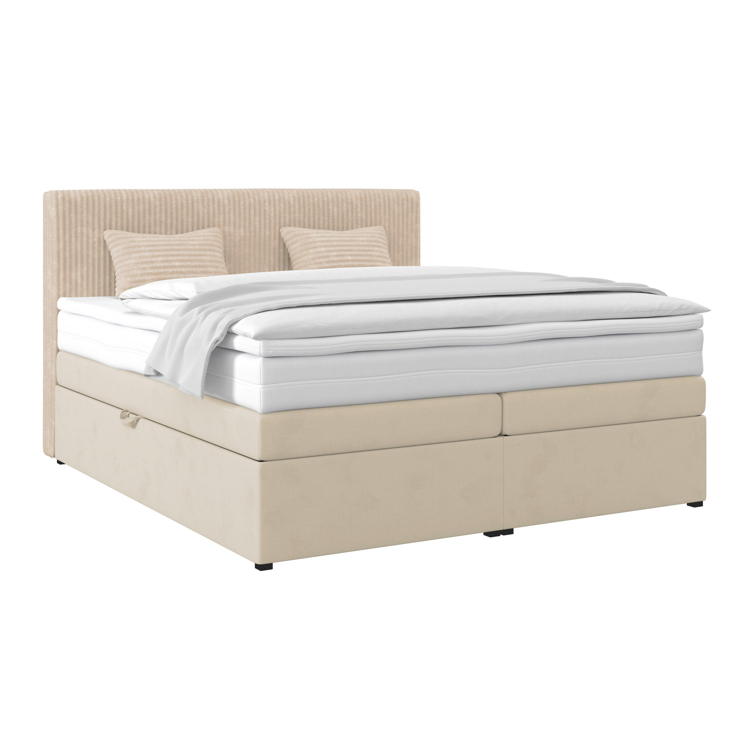 Boxspringbett Mit Topper & Bettkasten 180x200 Cm Rossa