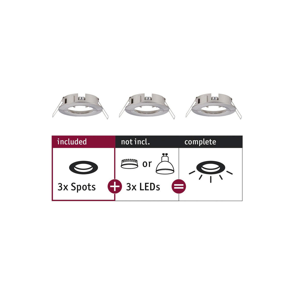 DECKENLEUCHTE 8,4 cm  - Alufarben, Basics, Metall (8,4cm) - Paulmann