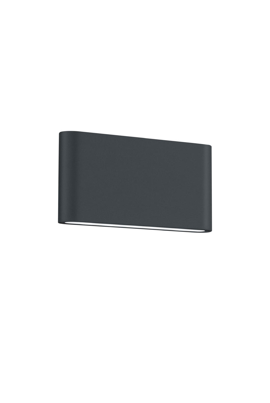 Trio Leuchten Led-Wandleuchte Thames II Anthrazit 17.5x9x2.5 cm