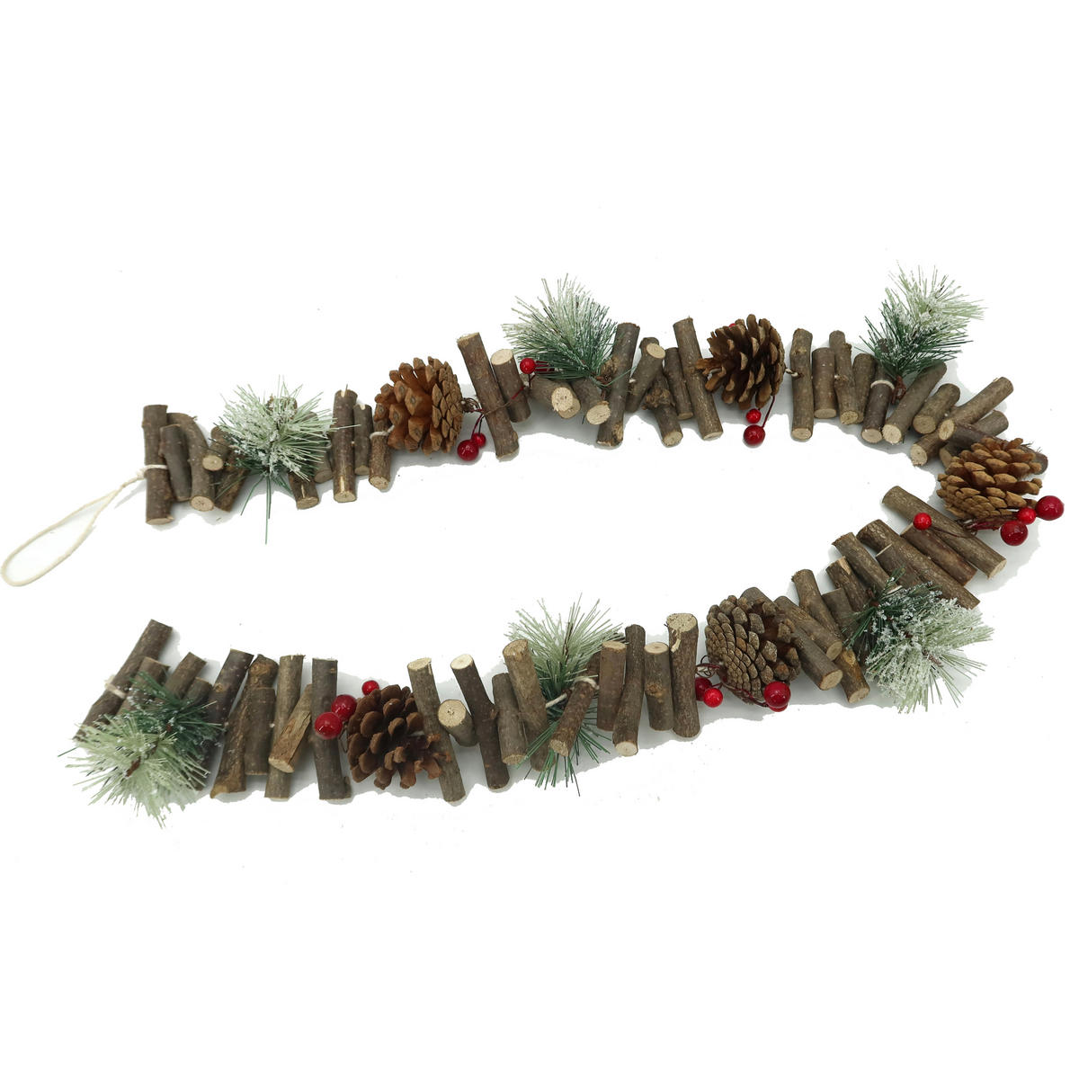 GIRLANDE Holz, Kunststoff, Naturmaterialien  - Naturfarben, LIFESTYLE, Naturmaterialien/Holz (100cm) - X-Mas