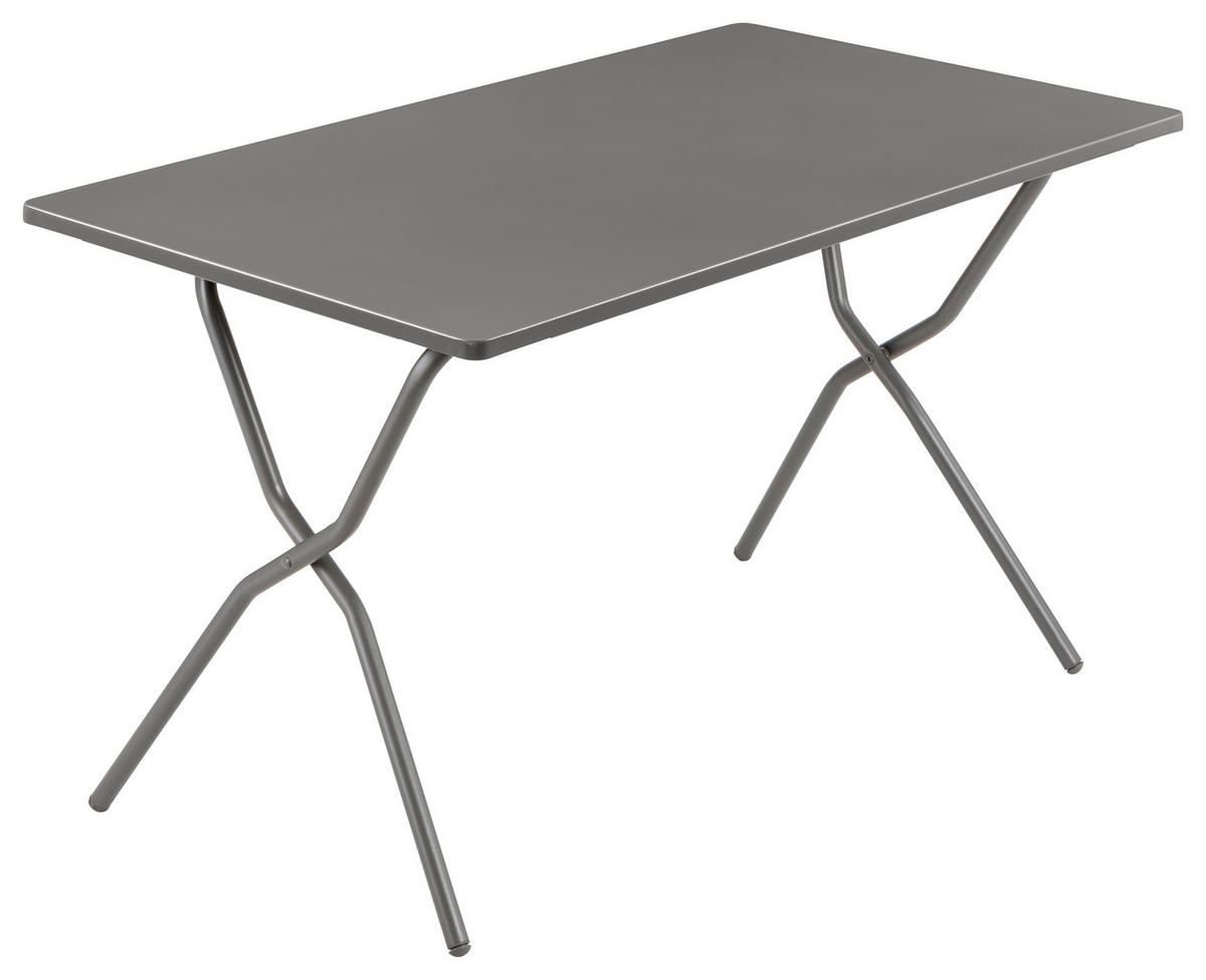 GARTENKLAPPTISCH 120/64/73 cm Metall rechteckig  - Anthrazit/Titanfarben, Basics, Metall (120/64/73cm) - Lafuma Mobilier