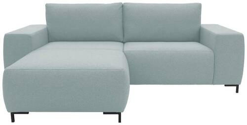 ECKSOFA Blau Webstoff  - Blau/Schwarz, Design, Textil/Metall (242/160cm) - LOOKS by W.Joop