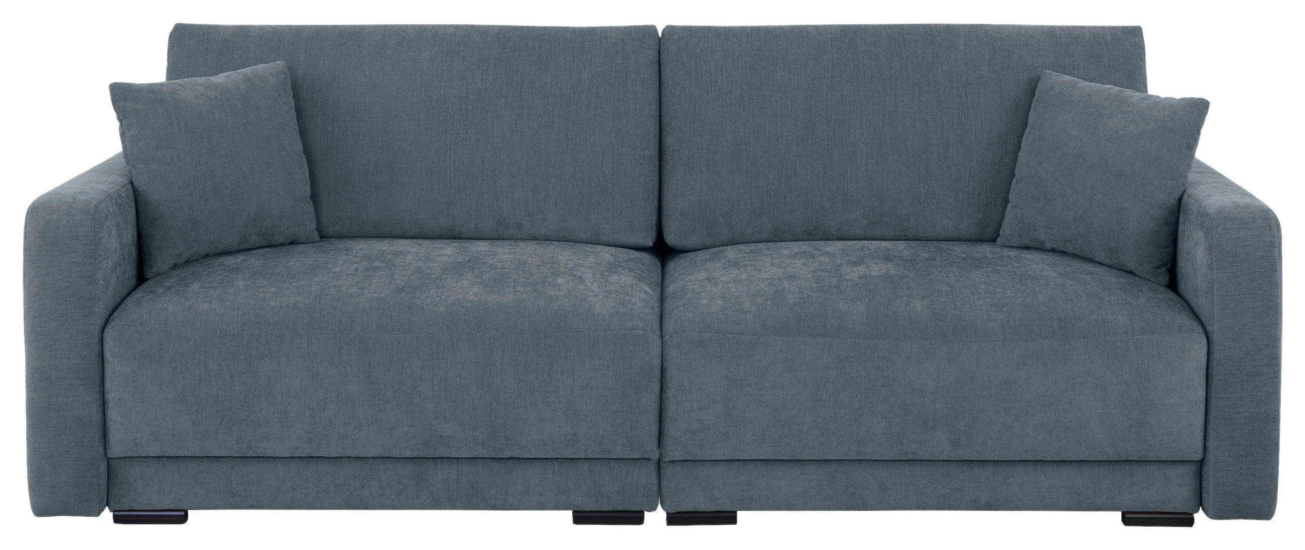 2-SITZER-SOFA Chenille Blau  - Blau/Schwarz, KONVENTIONELL, Kunststoff/Textil (233/90/110cm) - Carryhome