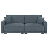 2-SITZER-SOFA Chenille Blau  - Blau/Schwarz, KONVENTIONELL, Kunststoff/Textil (233/90/110cm) - Carryhome