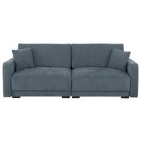 2-SITZER-SOFA in Chenille Blau  - Blau/Schwarz, KONVENTIONELL, Kunststoff/Textil (233/90/110cm) - Carryhome