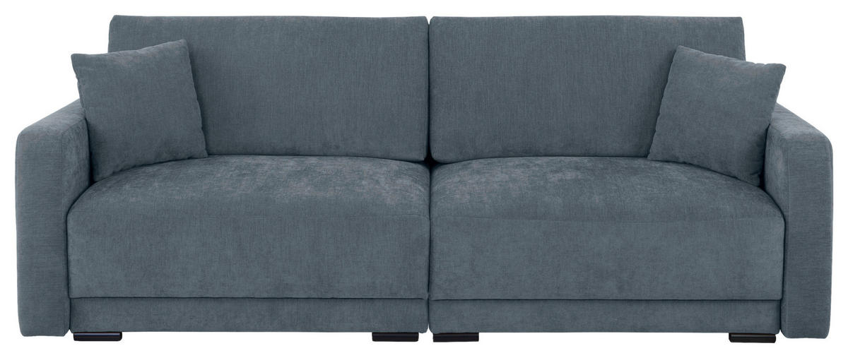 2-SITZER-SOFA in Chenille Blau  - Blau/Schwarz, KONVENTIONELL, Kunststoff/Textil (233/90/110cm) - Carryhome