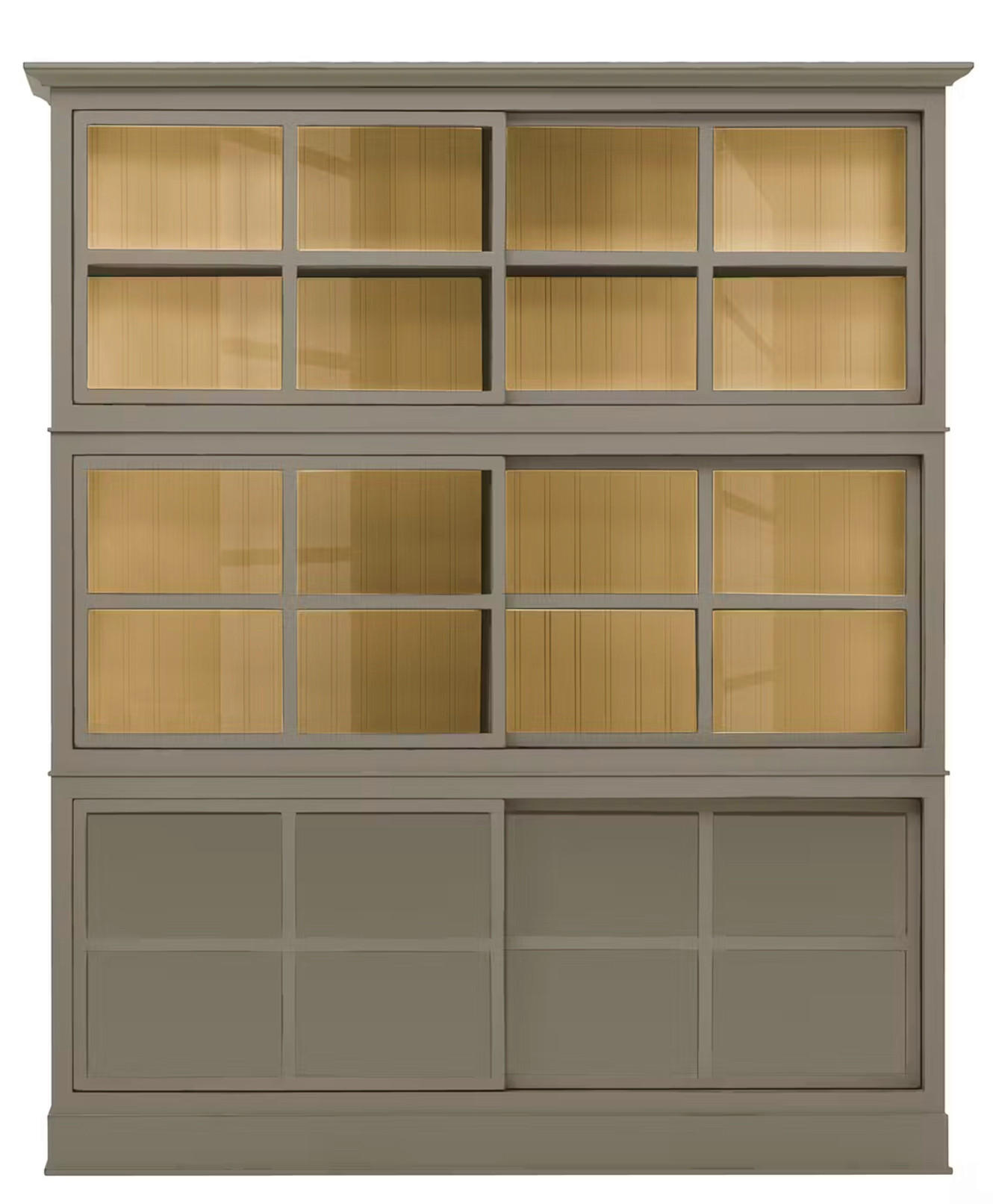HIGHBOARD UrbanClass  in 190,5/219,5/49 cm  - Creme/Grau, LIFESTYLE, Glas/Holz (190,5/219,5/49cm) - Livetastic