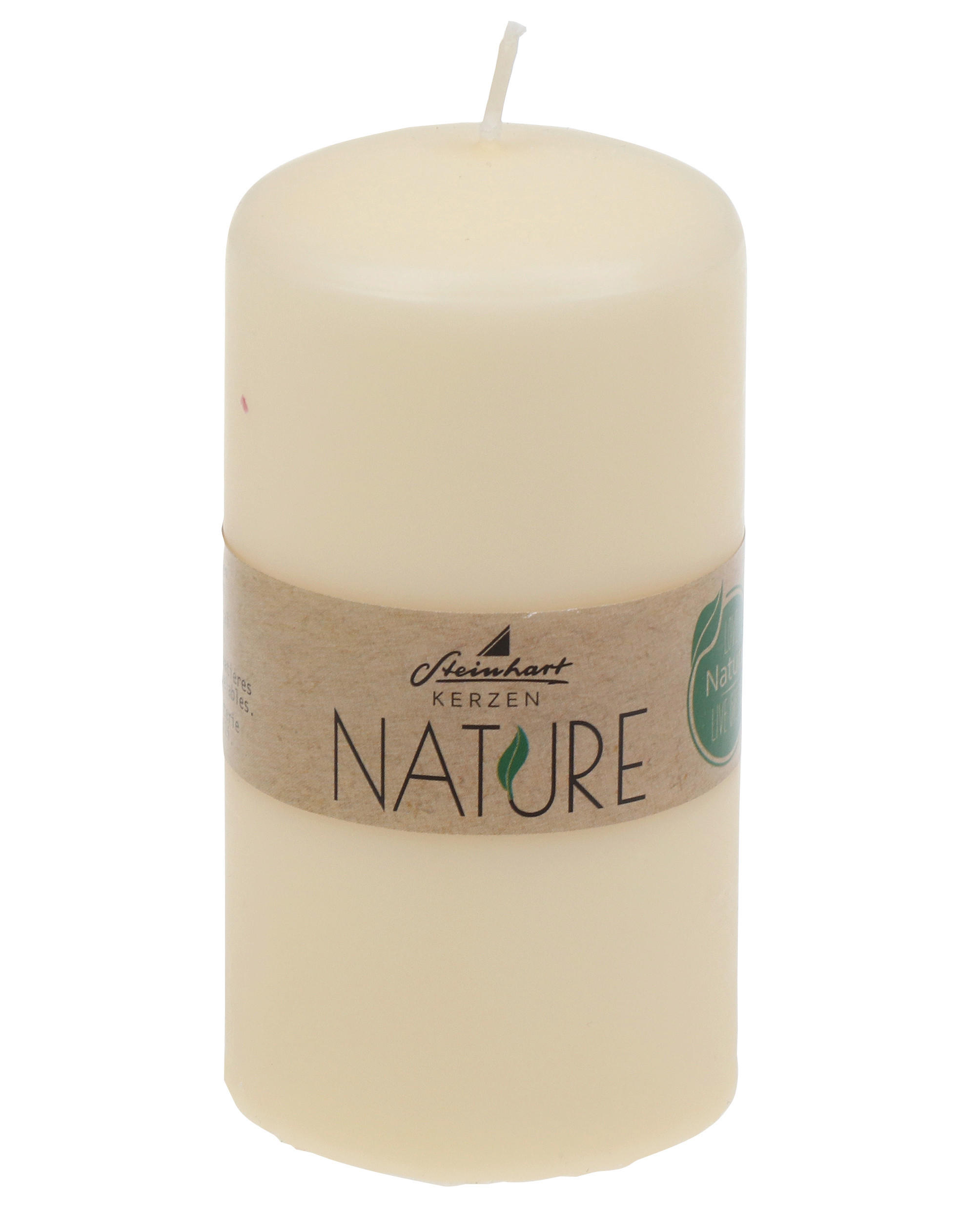 STUMPENKERZE  - Creme, Basics, Naturmaterialien (5,7/11,0cm) - Steinhart