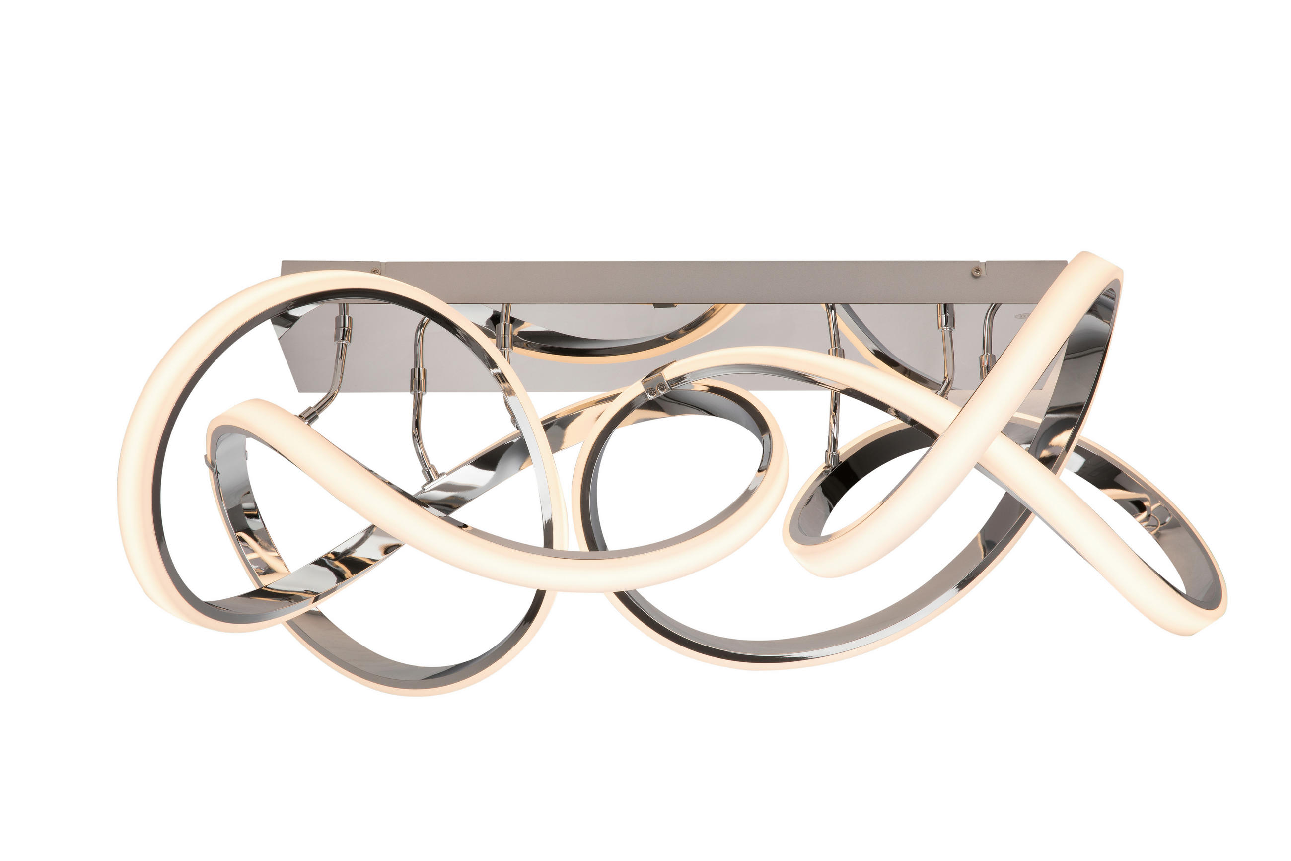 LED-DECKENLEUCHTE 89/53/32 cm - Chromfarben, Design, Kunststoff/Metall (89/53/32cm) - Dieter Knoll