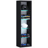 REGAL  21/77/14 cm Schwarz  - Schwarz, Basics, Glas/Holzwerkstoff (21/77/14cm) - MID.YOU