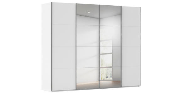 SCHWEBETÜRENSCHRANK 271/235/68 cm 4-türig Weiß  - Chromfarben/Weiß, Design, Holzwerkstoff/Metall (271/235/68cm) - Novel