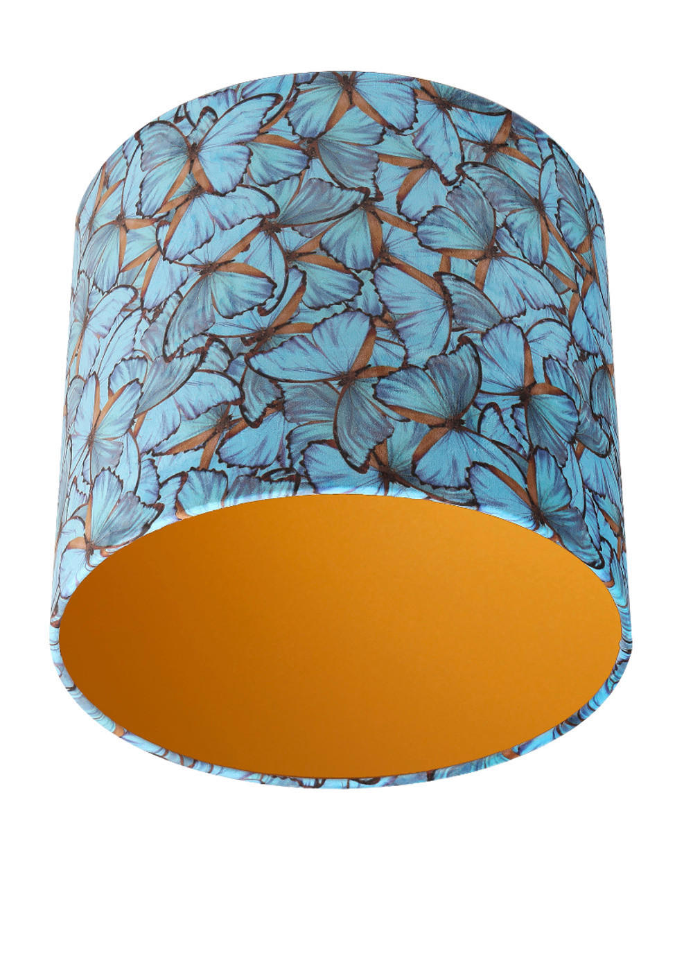 LEUCHTENSCHIRM 35/24 cm   - Blau, Basics, Textil/Metall (35/24cm)