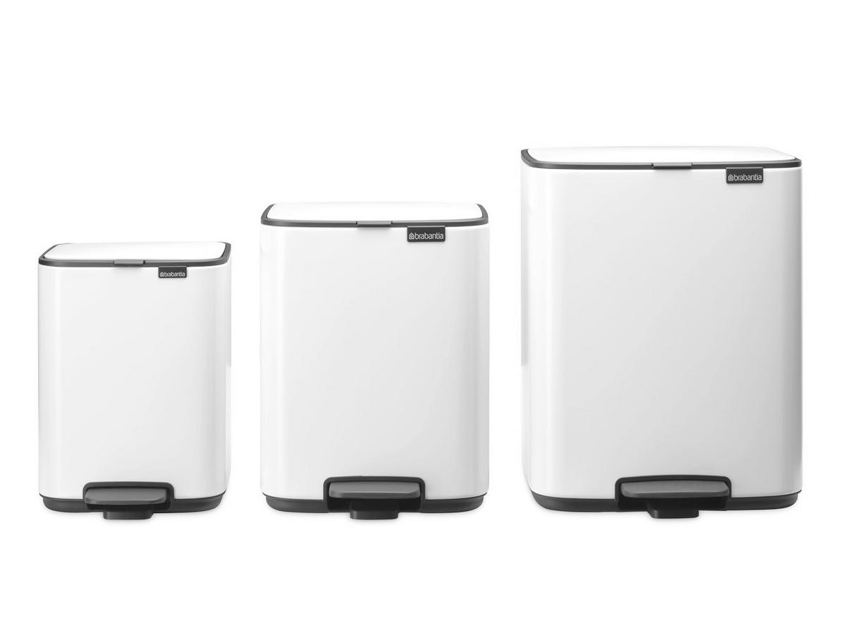 KANTA SA PAPUČICOM  4 l   - bela/antracit, Konvencionalno, metal/plastika (20/26,8/20,5cm) - Brabantia