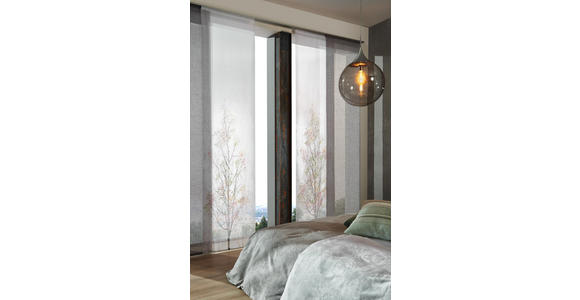 FLÄCHENVORHANG in Grün, Weiß - Weiß/Grün, Design, Textil (60/255cm) - Novel