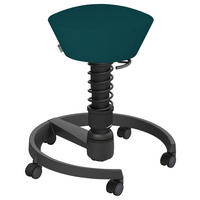 BÜROHOCKER   Schwarz, Petrol  - Petrol/Schwarz, Basics, Textil/Metall (55/45,66/55cm) - Aeris