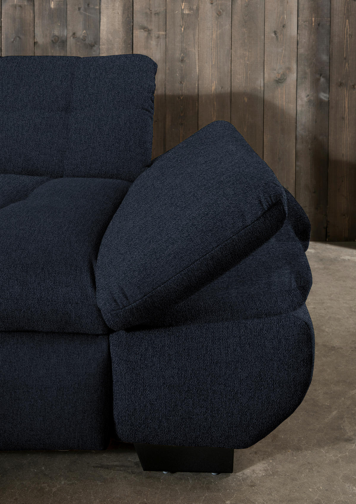 ECKSOFA in Mikrofaser Dunkelgrau  - Dunkelgrau/Schwarz, Design, Textil/Metall (198/290cm) - Xora