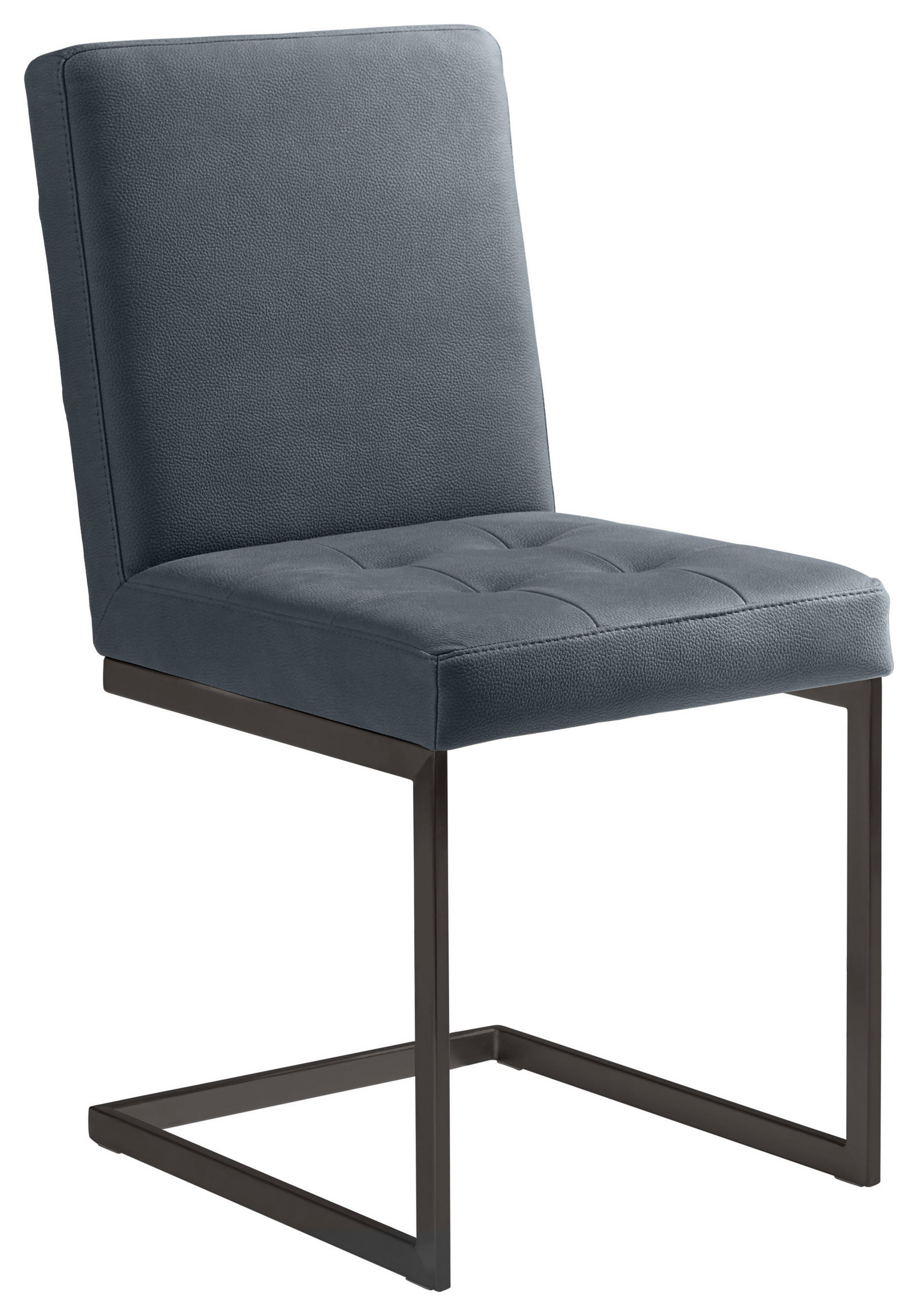 SCHWINGSTUHL  in Stahl Mikrofaser  - Schwarz/Grau, Design, Textil/Metall (45/91/58cm) - Moderano