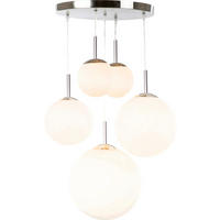 VISEČA SVETILKA        50/90 cm     60 W E27 - barve niklja/opal, Basics, kovina/steklo (50/90cm) - Globo