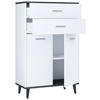 HIGHBOARD  in 60/97/28 cm  - Eiche dunkel/Weiss, Modern, Holzwerkstoff/Metall (60/97/28cm) - MID.YOU