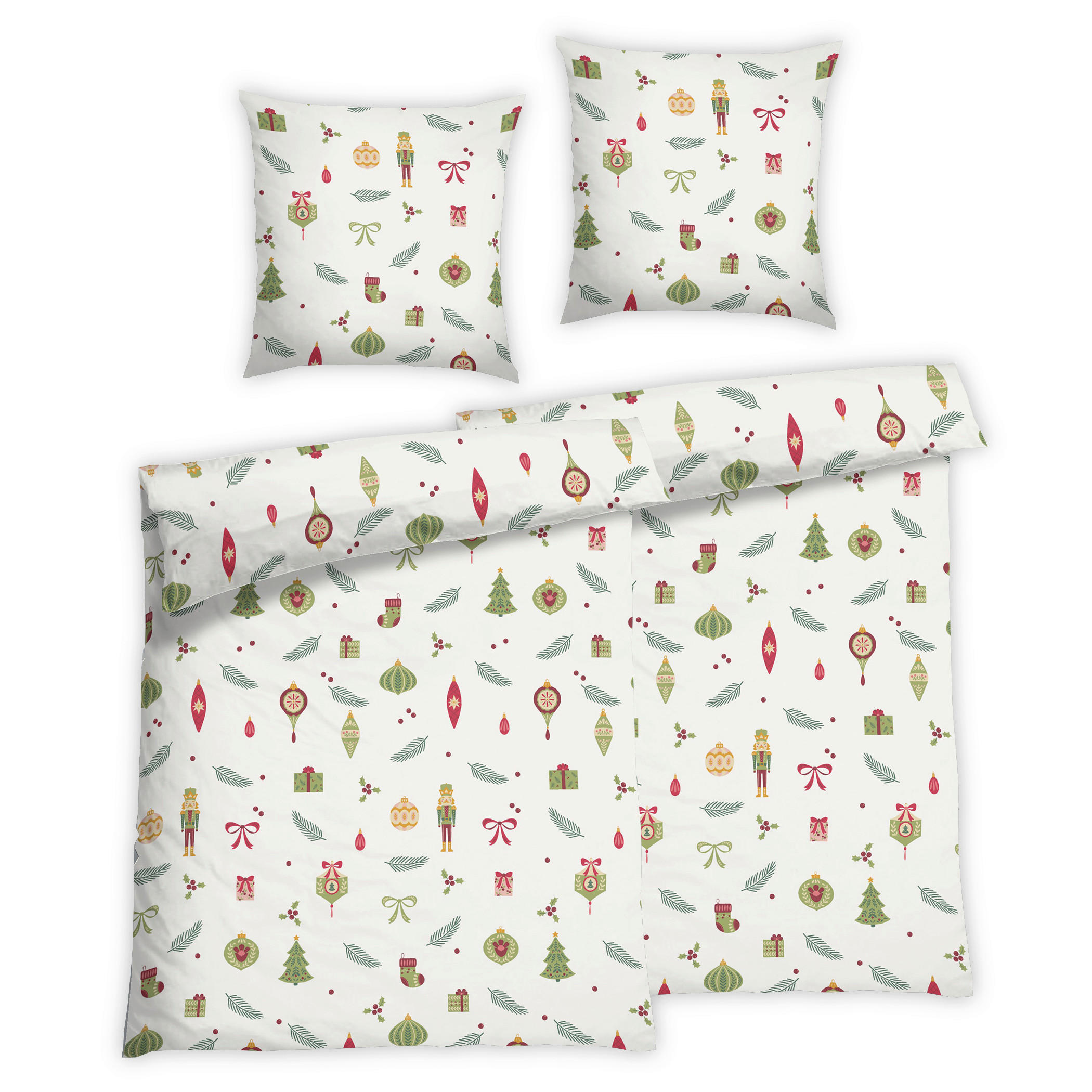 BETTWÄSCHE 4-teilig Flanell 135/200 cm  - Weiß, Design, Textil (135/200cm) - Florella