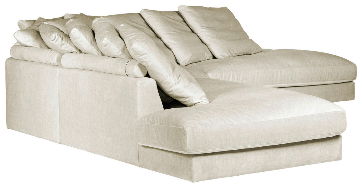SOFFA i beige  - beige, Klassisk, metall/trä (320/81/320cm) - Novel