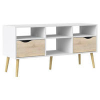 TV-MÖBEL i vit, ekfärgad  - vit/ekfärgad, Design, trämaterial/trä (117,2/57,4/39,1cm) - Best Price