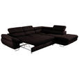 ECKSOFA in Webstoff Mokka  - Mokka, Design, Textil/Metall (280/235cm) - Hom`in