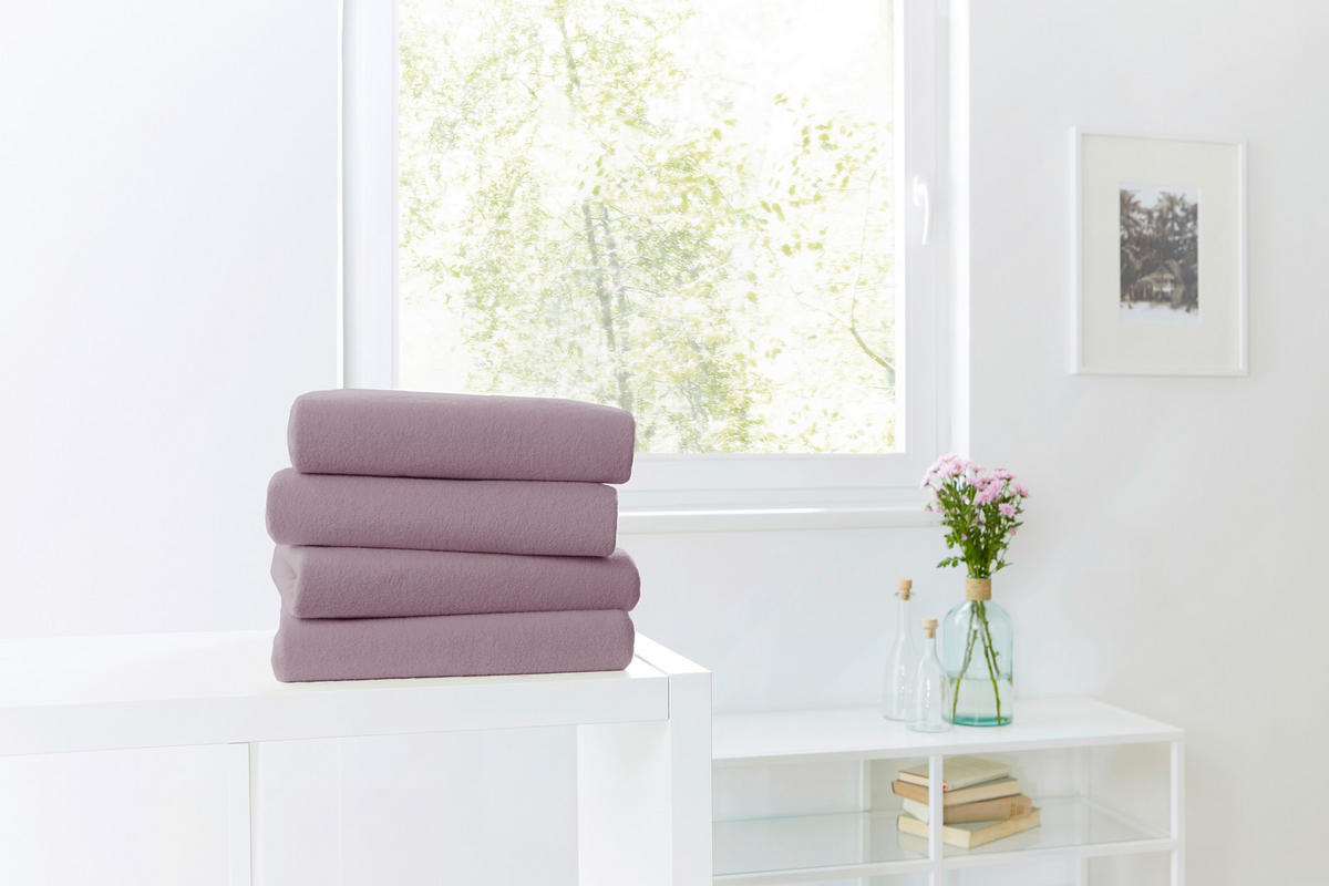 SPANNBETTTUCH ALERT  - Mauve, Basics, Textil (190/200cm) - Novel