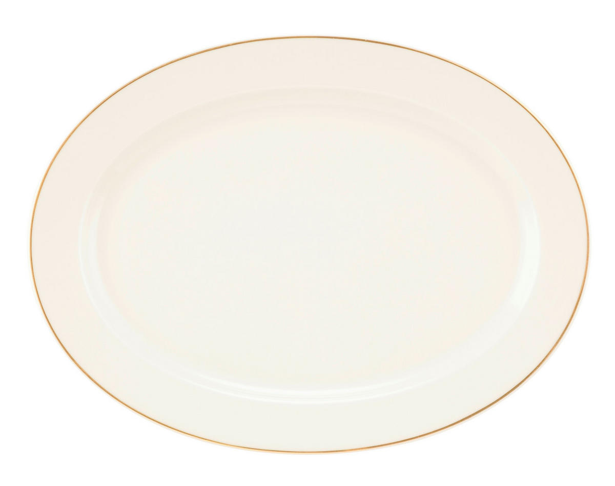 KÍNÁLÓTÁL  35/26 cm   - krémszínű/aranyszínű, Basics, kerámia (35/26cm) - Seltmann Weiden