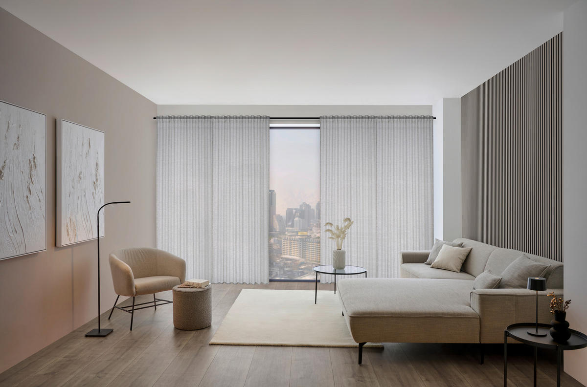 FERTIGVORHANG halbtransparent  - Sandfarben/Beige, Design, Textil (140/260cm) - Dieter Knoll