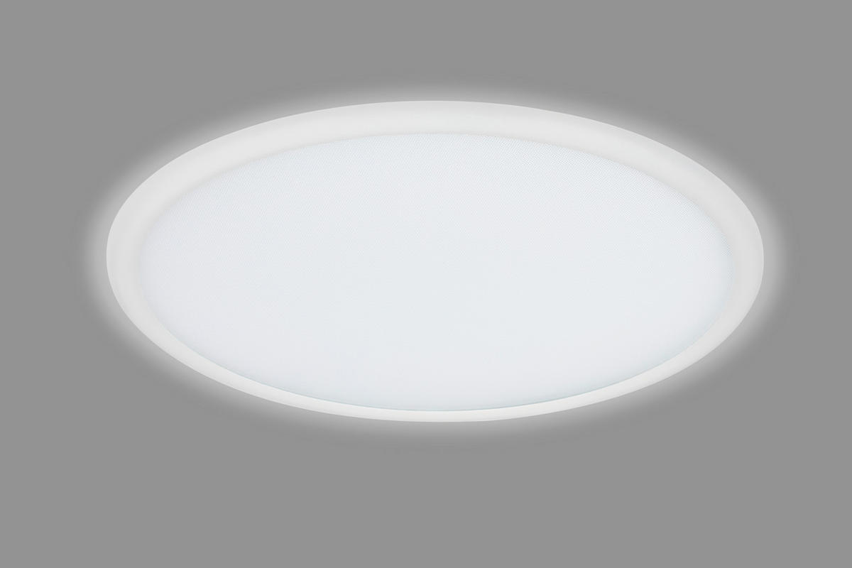 LED-DECKENLEUCHTE Arcalis 45/5,2 cm  - Weiß, Design, Kunststoff/Metall (45/5,2cm) - Novel