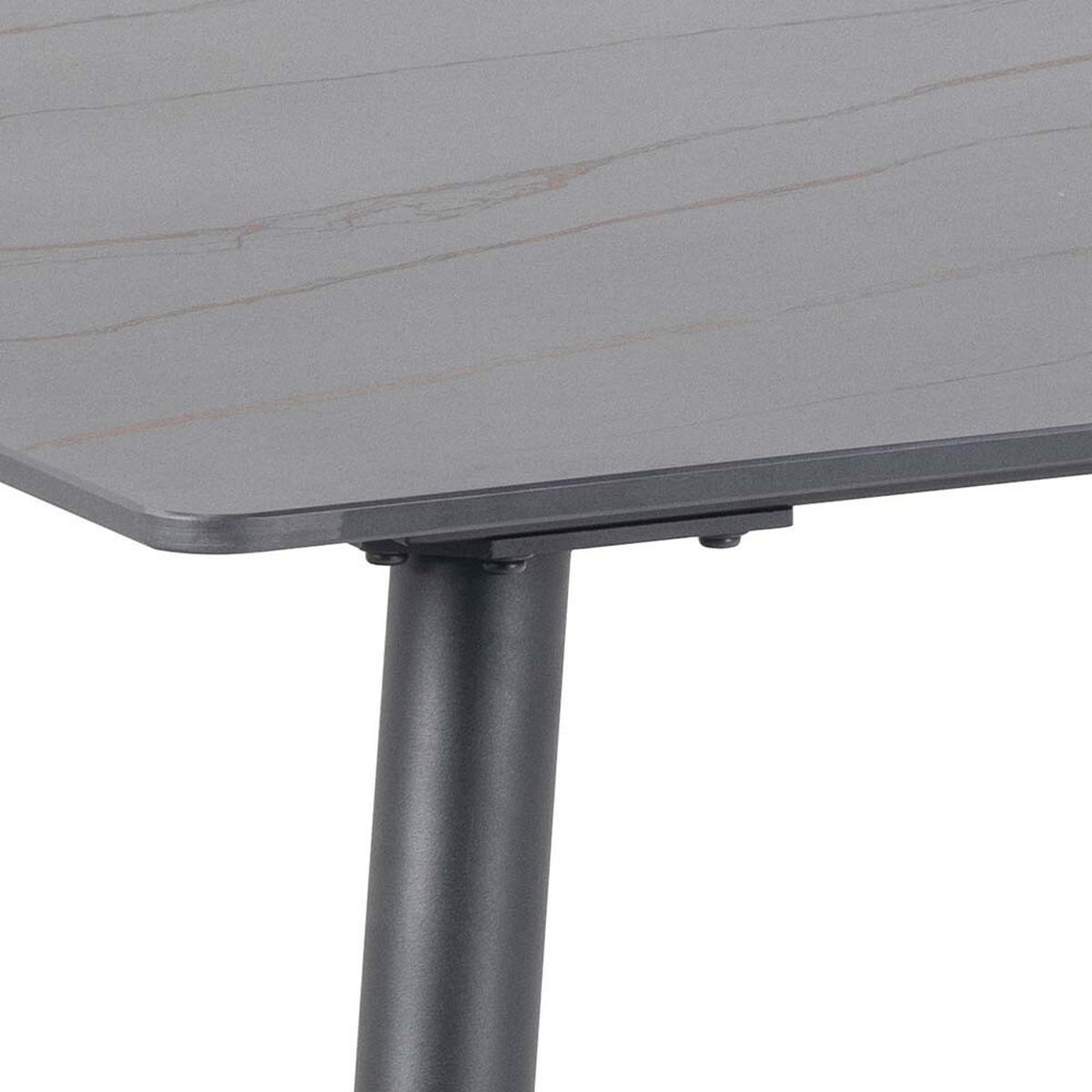 JEDILNA MIZA, črna  - črna, Moderno, kovina/keramika (140/80/75cm) - MID.YOU