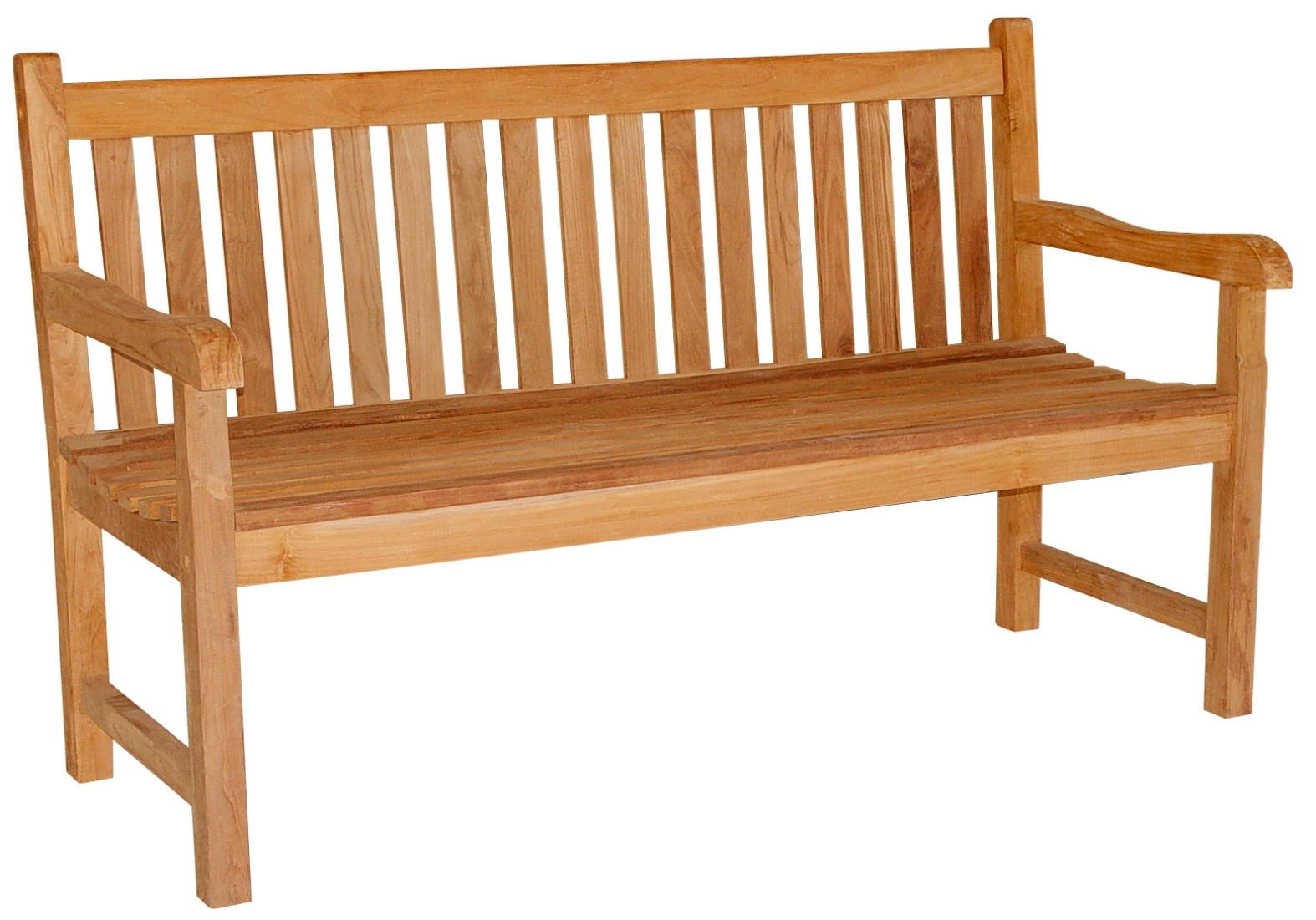 GARTENBANK 150/92/63 cm Teakholz   - Hellbraun, MODERN, Holz (150/92/63cm) - Gardenson