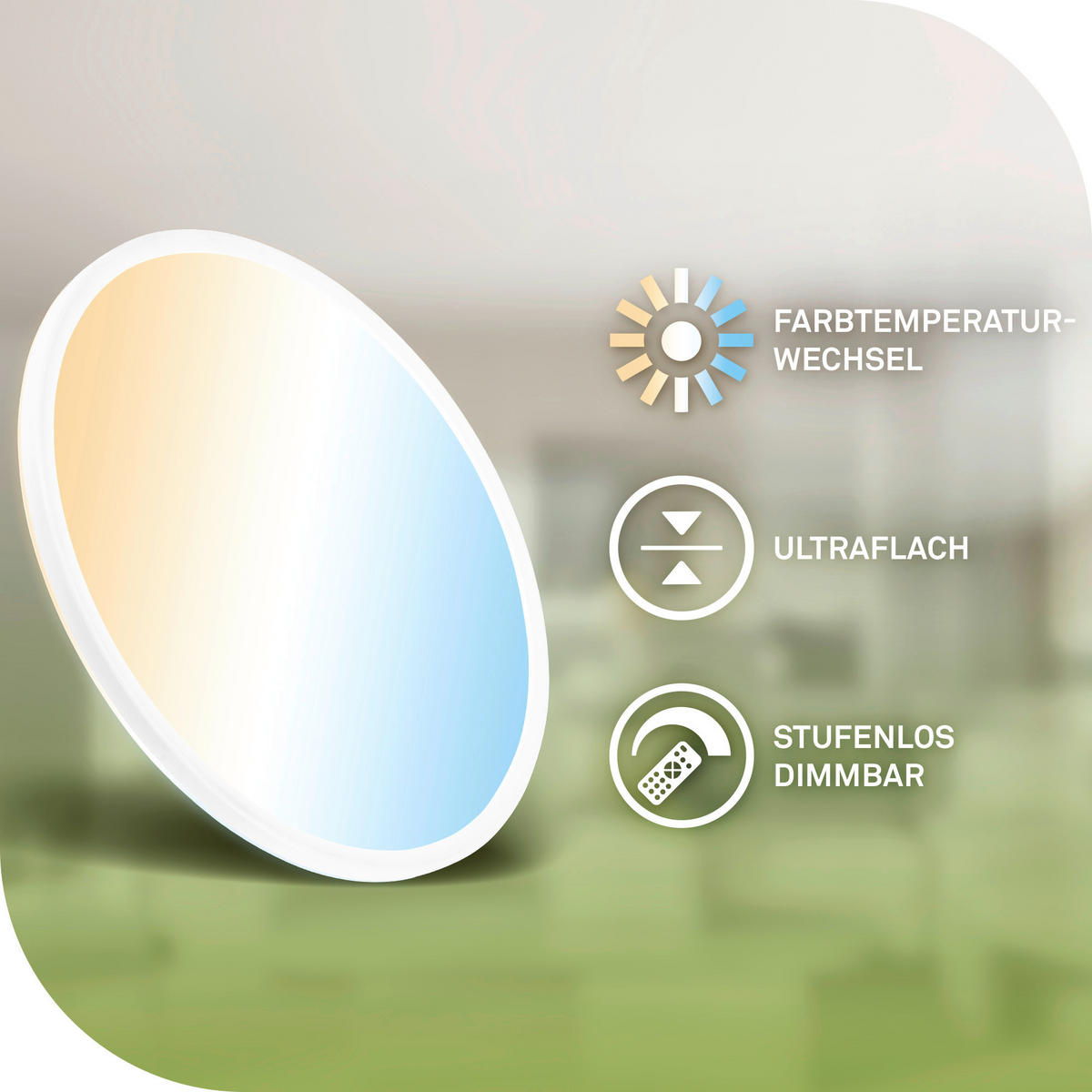 LED-PANEEL Tava A 42/3 cm   - Weiß, Basics, Kunststoff (42/3cm) - Briloner