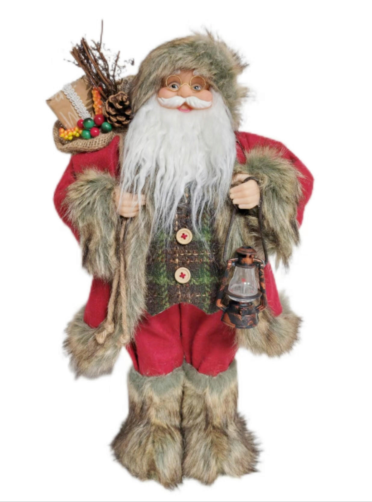 MIKULÁŠ - viacfarebná, Lifestyle, drevo/textil (28,5/61,5/19,5cm) - X-Mas