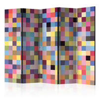 SKÄRMVÄGG  i trä, textil  multicolor  - multicolor, Basics, trä/textil (225/172/3cm) - artgeist