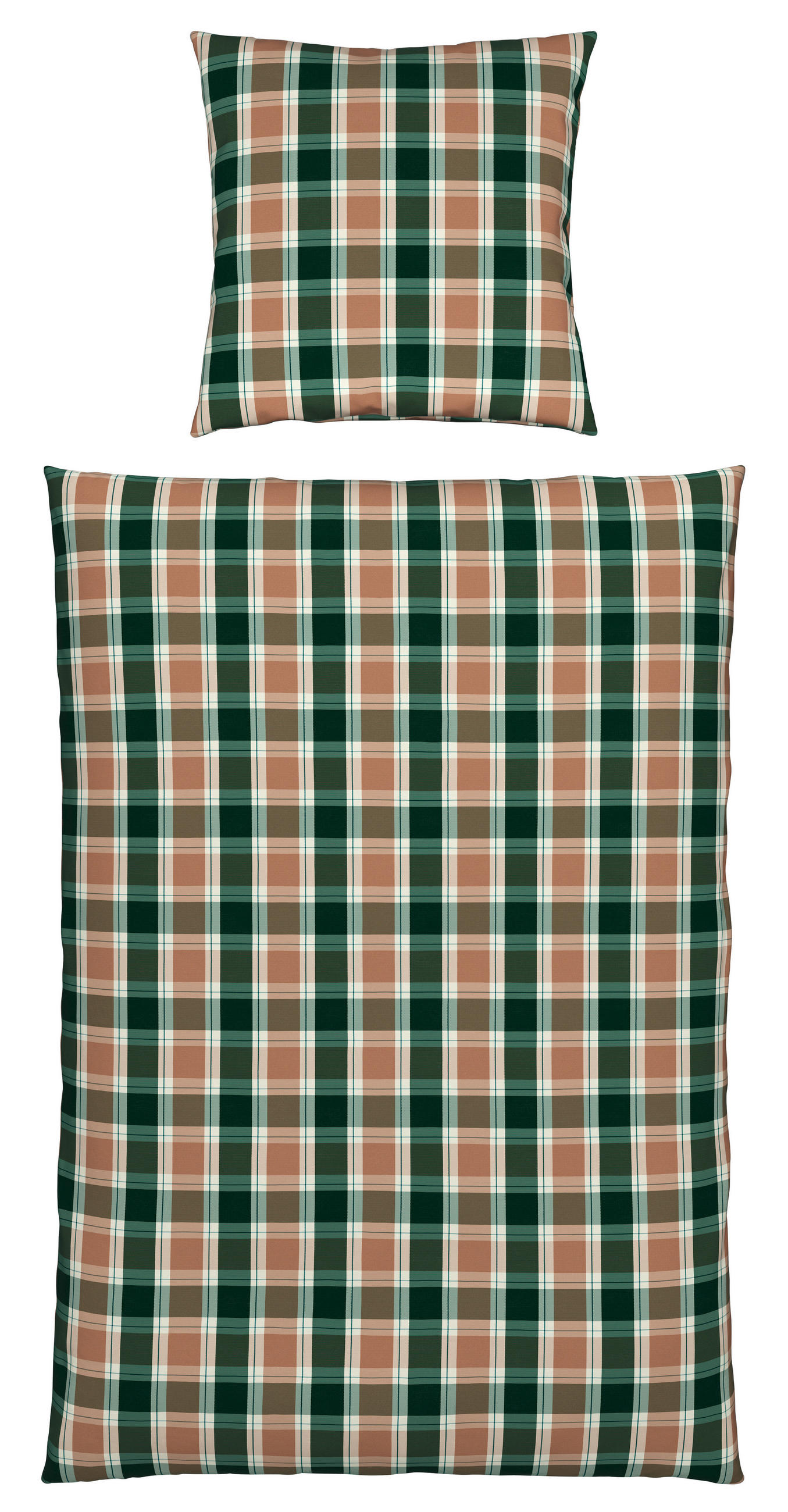 BETTWÄSCHE Flanell 155/220 cm  - Grün, Textil (155/220cm) - Dieter Knoll